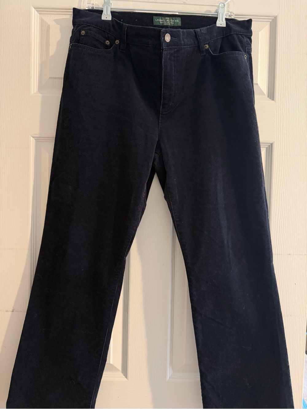 Ralph Lauren Black Corduroy Straight-Leg Pants